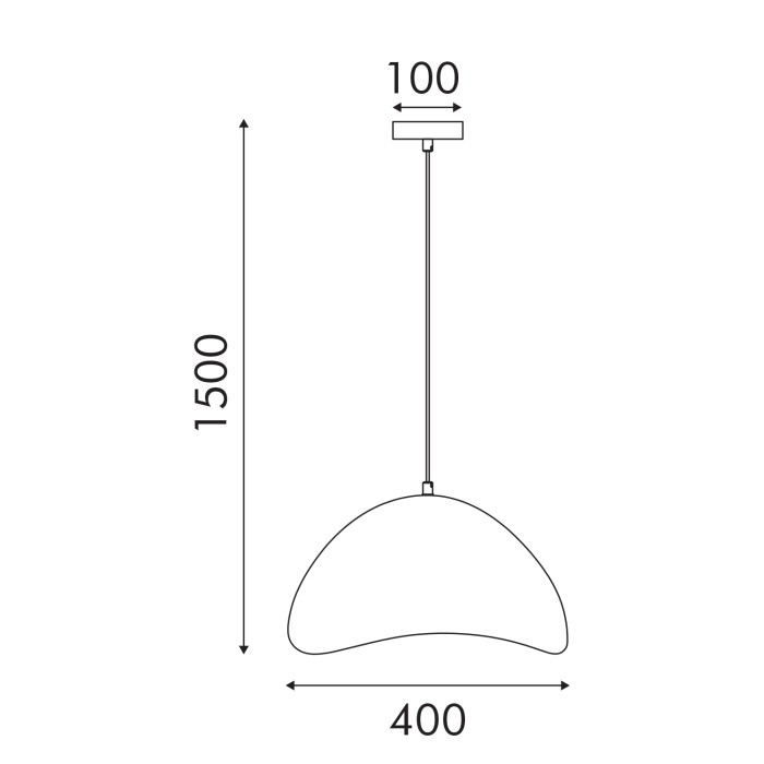 PENDANT LAMP IRON+ POLYSTYRENE (PS) WHITE 1*E27 60W D400*W350*H1500

