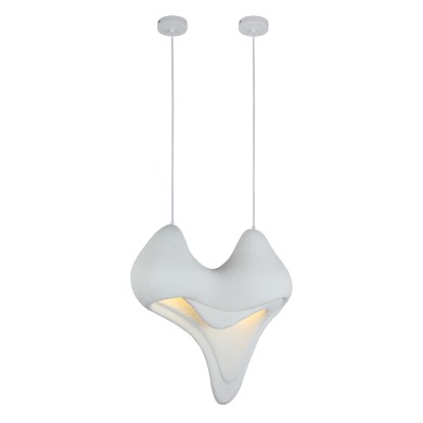 PENDANT LAMP IRON+ POLYSTYRENE (PS) WHITE 2*E27 60W IP20  L600xW280xH680 
