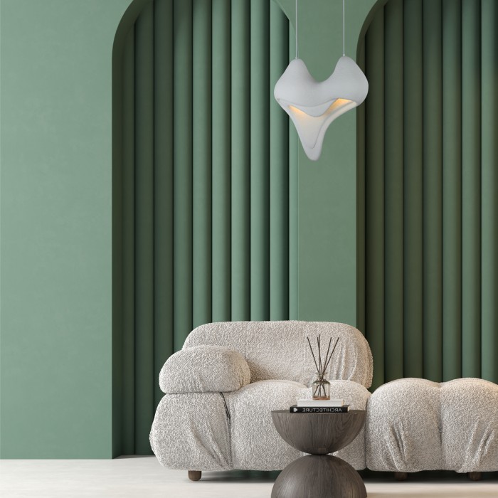 PENDANT LAMP IRON+ POLYSTYRENE (PS) WHITE 2*E27 60W IP20  L600xW280xH680 
