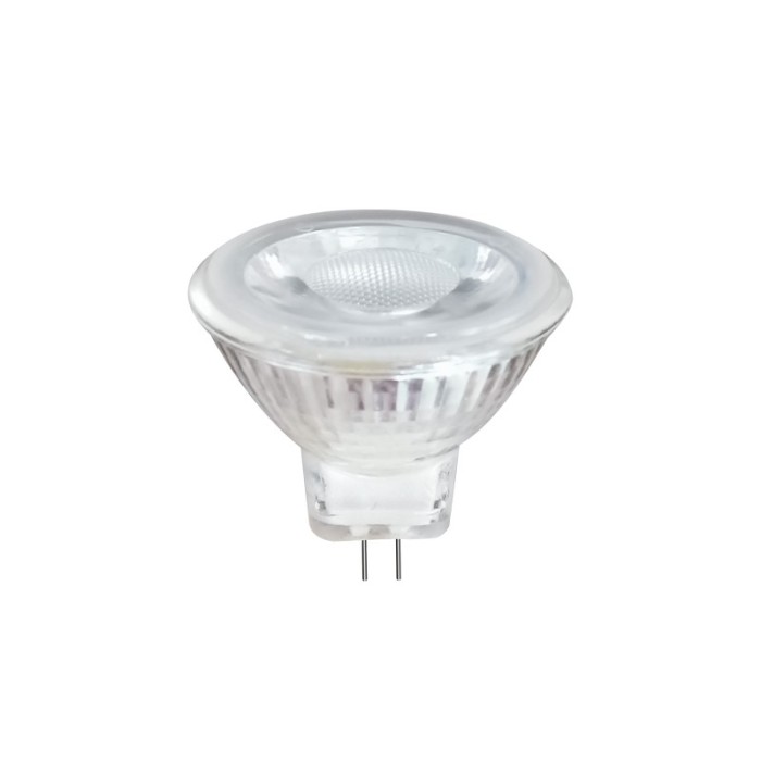 LED SMD ΓΥΑΛΙΝΟ 2,5W 3000K 12V AC/DC 200LM RA80 30000HRS 30° 1xG4 MR11