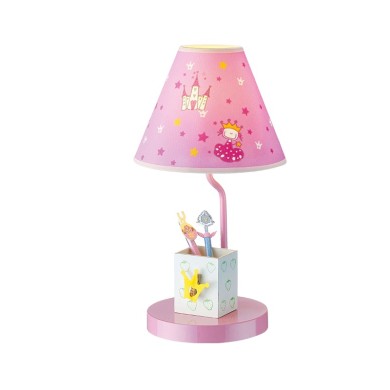 NETTO KIDS TABLE LIGHT 1XE27 PENCILCASE PRINCESS Φ21ΧΗ40CM PAIGNIO