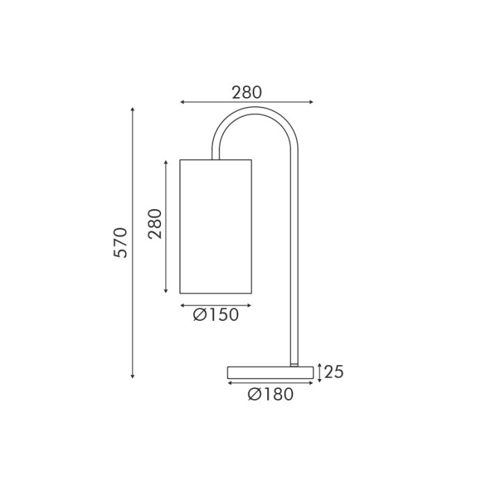 TABLE LAMP BRASS METAL BEIGE FABRIC SHADE 1ΧΕ27 L28*W18*H57cm ZORAN
