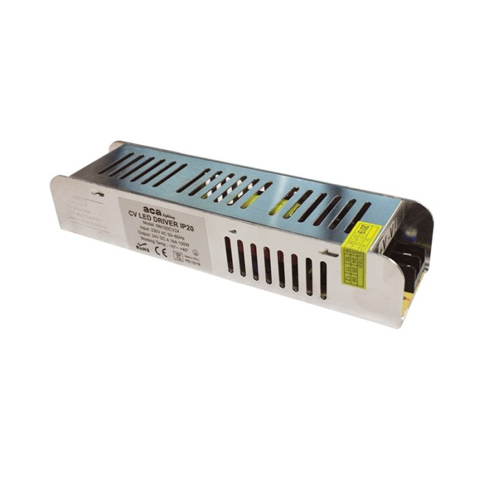 ΜΕΤΑΛΛΙΚΟ CV LED DRIVER 100W 230V AC24V DC 4.16A IP20 ΜΕ ΤΕΡΜΑΤΙΚΗ