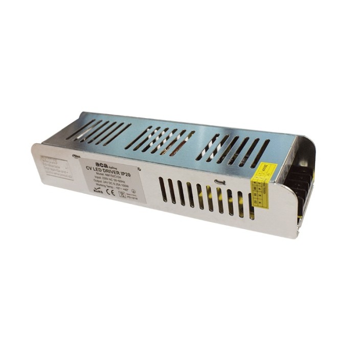 ΜΕΤΑΛΛΙΚΟ CV LED DRIVER 150W 230V AC24V DC 6.25A IP20 ΜΕ ΤΕΡΜΑΤΙΚΗ