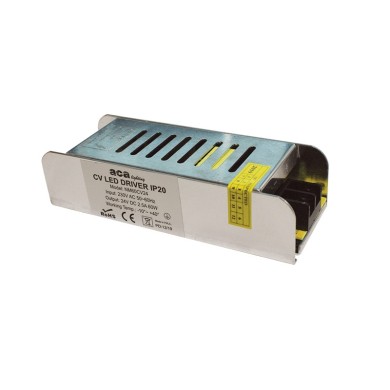 METAL CV LED DRIVER 60W 230V AC-24V DC 2.5A IP20 WITH TERMINAL