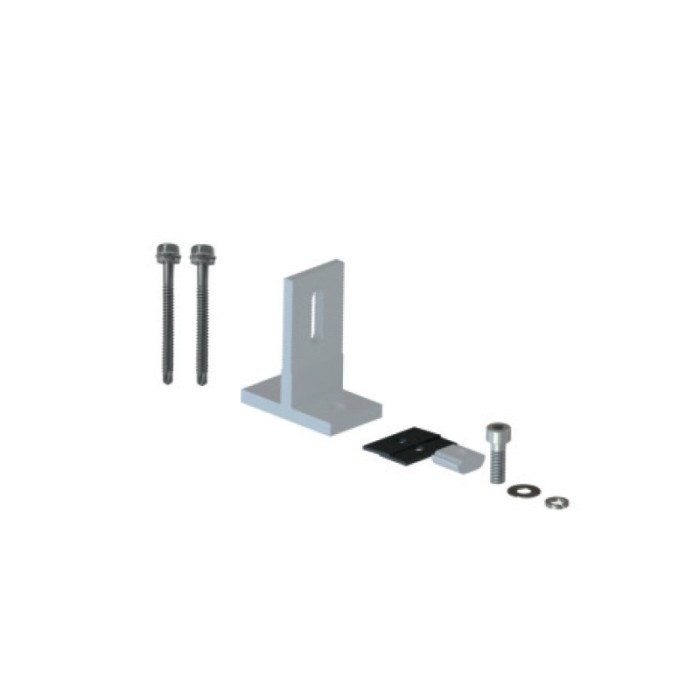 INSTALLATION BASE OF PV PANEL ON INDUSTRIAL ROOFTOP TYPE T SET WITH SCREWS
