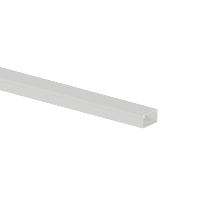 CABLE TRUNKING 25X16mm WITHOUT ADHESIVE TAPE WHITE WITH DOUBLE LOCK