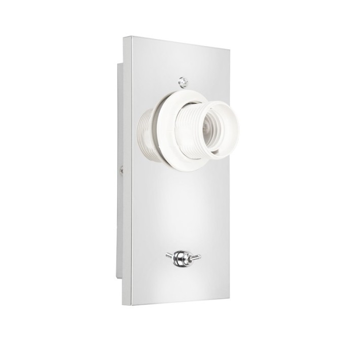 NETTO LUMINAIRE BASE 1XE27 (WITHOUT SHADE) CHROME METAL WITH SWITCH PYTHON