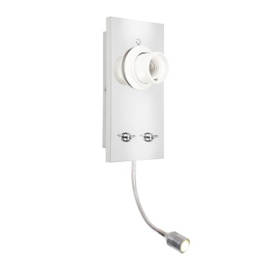 BASE FOR WALL LUMINAIRE 1XE27+3WLEDSPIRAL CHROME METALLIC WITH CONTACT PYTHON