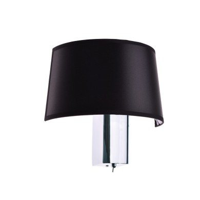 NETTO LUMINAIRE 1XE27 BLACK SHADE CHROME METAL WITH SWITCH BOTTICELLI
