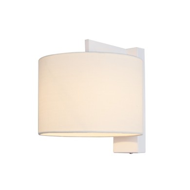 NETTO WHITE METAL WALL LIGHT WITHE WHITE SHADE CIRCE