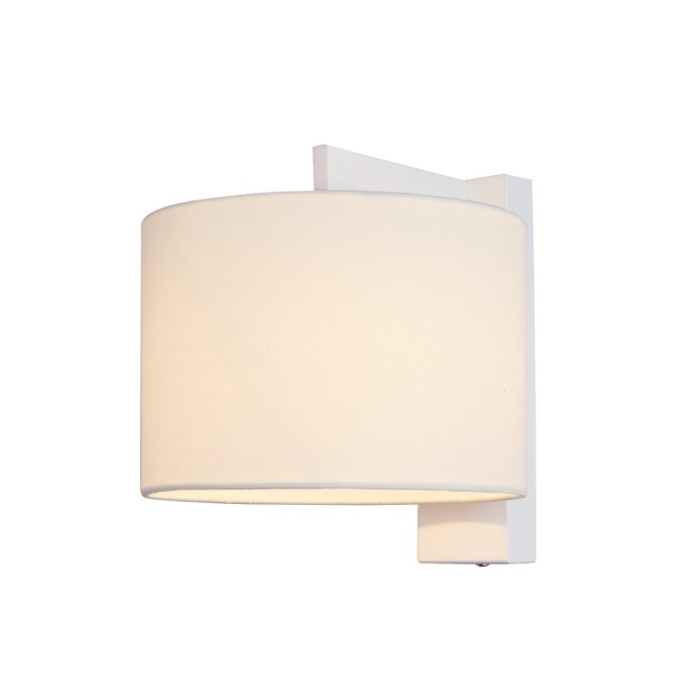NETTO WHITE METAL WALL LIGHT WITHE WHITE SHADE CIRCE