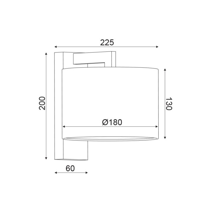 NETTO ΦΩΤΙΣΤΙΚΟ ΕΠΙΤΟΙΧΟ ΣΑΤΙΝΕ ΝΙΚΕΛΙΟ ΜΕΤΑΛΛΙΚΟ ΣΥΜΒΑΤΙΚΟ 1ΧΕ27 IP20 225Χ200mm