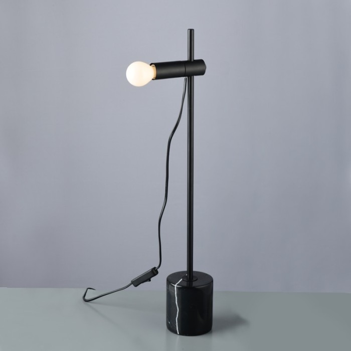 NETTO TABLE LUMINAIRE 1XE14 MARBLE & METAL BLACK D9XH58CM HERA