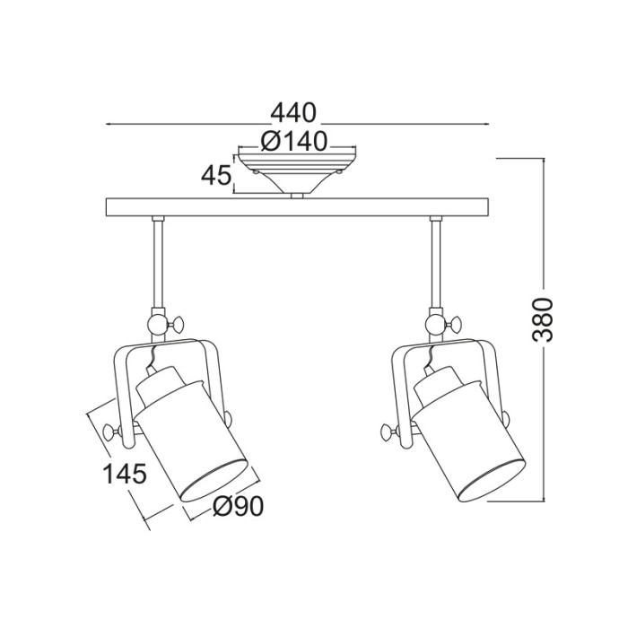 NETTO ΦΩΤΙΣΤΙΚΟ ΕΠΙΤΟΙΧΟ ΛΕΥΚΟ ΠΑΤΙΝΑ ΜΕΤΑΛΛΙΚΟ ΣΥΜΒΑΤΙΚΟ 2ΧΕ27 IP20 440Χ380mm