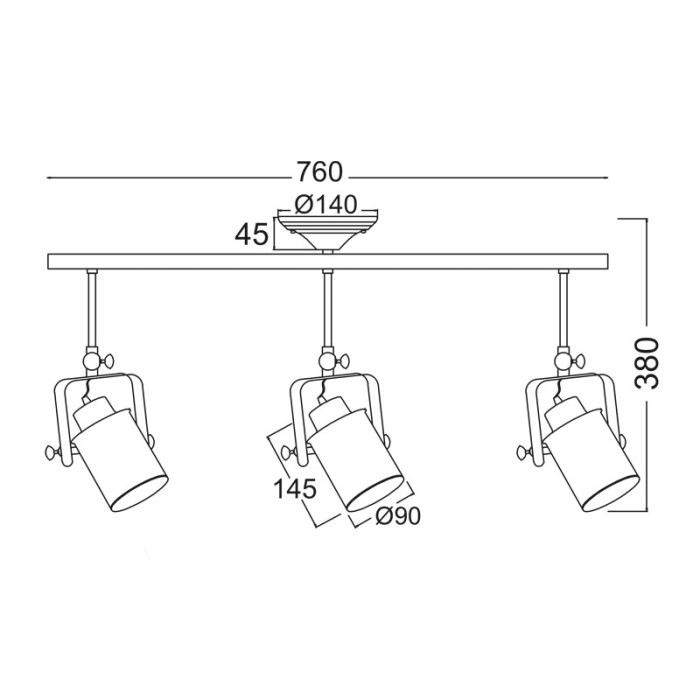 NETTO ΦΩΤΙΣΤΙΚΟ ΟΡΟΦΗΣ ΛΕΥΚΗ ΠΑΙΝΑ ΜΕΤΑΛΛΙΚΟ ΣΥΜΒΑΤΙΚΟ 3ΧΕ27 IP20 760Χ380mm