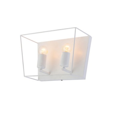 NETTO WALL MOUNTED 2ΧΕ27 METAL WHITE ASSYMETRIC 30Χ15,5ΧΗ20CM PISSARO