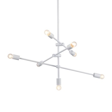 NETTO PENDANT 7XE27 METAL WHITE Φ80ΧΗ130CM LUTHER