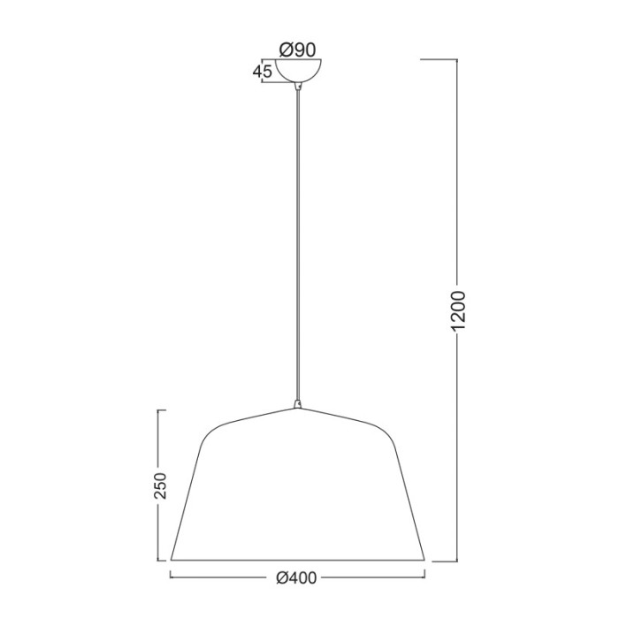NETTO ΚΡΕΜΑΣΤΟ Φ/Σ 1ΧΕ27 ΜΕΤΑΛΛΙΚΟ ΛΕΥΚΟ Φ40ΧΗ120CM PALLADA