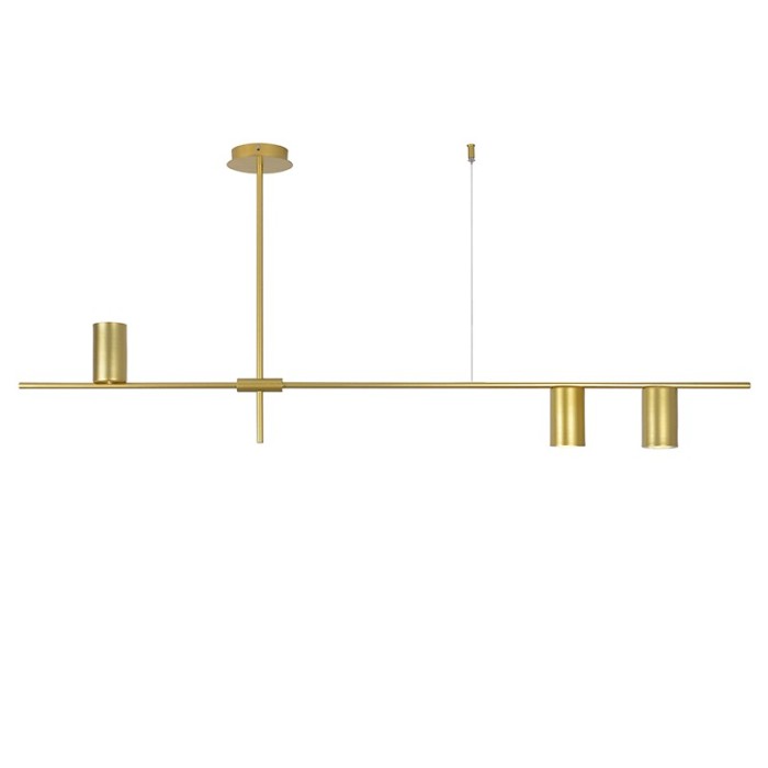 CEILING LUMINAIRE 3ΧGU10 GOLD METAL 130Χ12ΧΗ53CM ARISTO