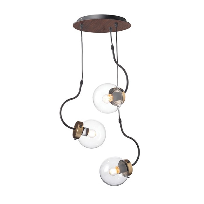 NETTO ΦΩΤΙΣΤΙΚΟ ΚΡΕΜΑΣΤΟ ΜΑΥΡΟ ΜΑΤ ΜΕΤΑΛΛΙΚΟ ΣΥΜΒΑΤΙΚΟ 3ΧΕ27 IP20 Φ400Χ1000mm