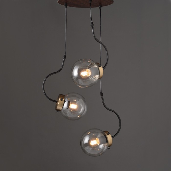 NETTO ΦΩΤΙΣΤΙΚΟ ΚΡΕΜΑΣΤΟ ΜΑΥΡΟ ΜΑΤ ΜΕΤΑΛΛΙΚΟ ΣΥΜΒΑΤΙΚΟ 3ΧΕ27 IP20 Φ400Χ1000mm