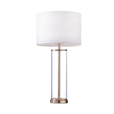 ANTELINO-ΦΩΤΙΣΤΙΚΟ ΕΠΙΤΡΑΠΕΖΙΟ ΛΕΥΚΟ ΥΦΑΣΜΑΤΙΝΟ ΜΕ ΚΑΠΕΛΟ ΣΥΜΒΑΤΙΚΟ 1ΧΕ27 IP20 Φ25ΧΗ48CM 