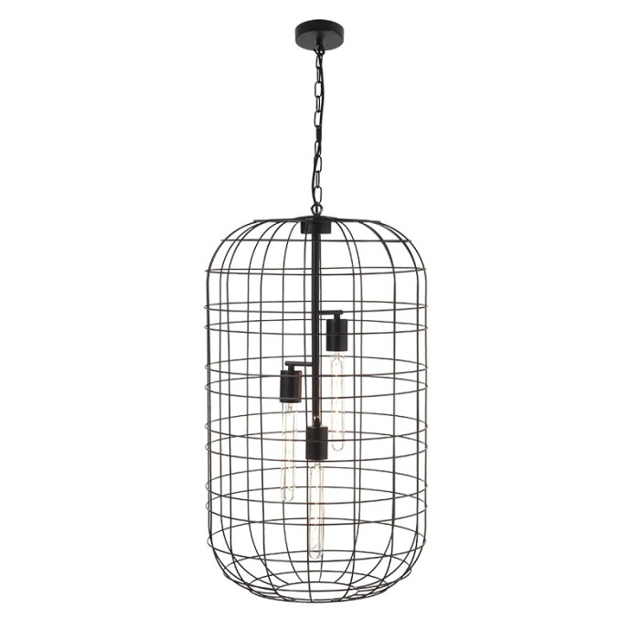 NETTO ΦΩΤΙΣΤΙΚΟ ΚΡΕΜΑΣΤΟ ΜΑΥΡΟ ΜΑΤ ΜΕΤΑΛΛΙΚΟ ΣΥΜΒΑΤΙΚΟ 3ΧΕ27 IP20 Φ430Χ1350mm