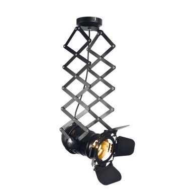 CEILING L/F 1ΧΕ27 METAL BLACK 20Χ34Χ90CM ALMODOVAR