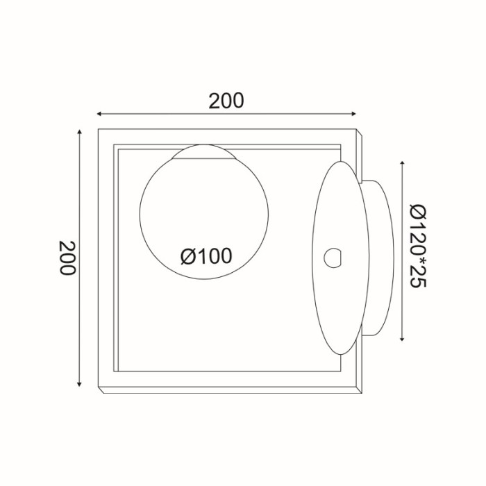 NETTO ΦΩΤΙΣΤΙΚΟ ΕΠΙΤΟΙΧΟ ΜΑΥΡΟ ΜΕΤΑΛΛΙΚΟ ΣΥΜΒΑΤΙΚΟ 1ΧG9 IP20 Φ200Χ120*25mm