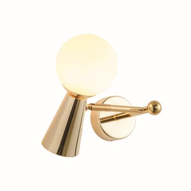 ΕΠΙΤΟΙΧΟ Φ/Σ 1xG9+1xGU10 KIMOLOS ΧΡΥΣΟ ΜΕΤ/ΚΟ + ΛΕΥΚΟ ΓΥΑΛΙ 22Χ20Χ17CM