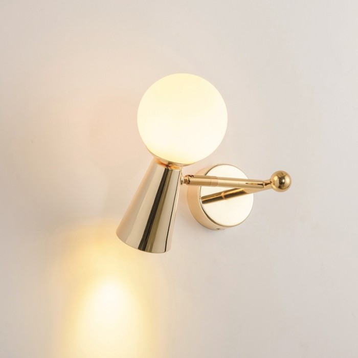 ΕΠΙΤΟΙΧΟ Φ/Σ 1xG9+1xGU10 KIMOLOS ΧΡΥΣΟ ΜΕΤ/ΚΟ + ΛΕΥΚΟ ΓΥΑΛΙ 22Χ20Χ17CM