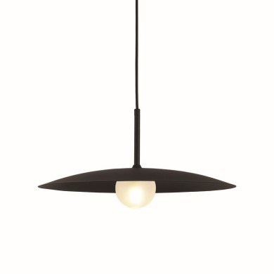 PENDANT L/F 1xG9 AFINAR BLACK METAL + FROSTED GLASS  Φ40Χ120CM