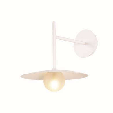 WALL L/F 1xG9 AFINAR METAL WHITE + FROSTED GLASS 25Χ28Χ32CM
