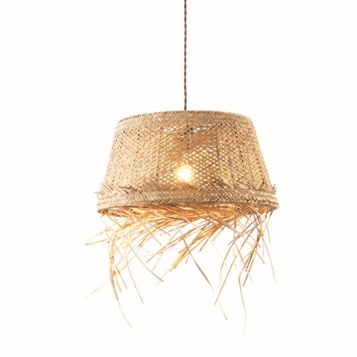 PENDANT L/F 1xE27 ANDROS GRASS RATTAN Φ40Χ120CM