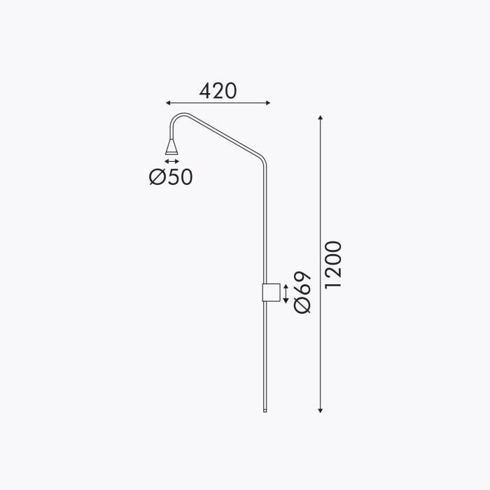 WALL LAMP SAND BLACK STEEL+ALUMINUM LED SMD 5W 3000K 440LM IP20
