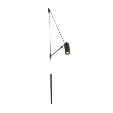 WALL LAMP SAND BLACK STEEL+ALUMINUM LED SMD 6W 3000K 430LM  IP20
