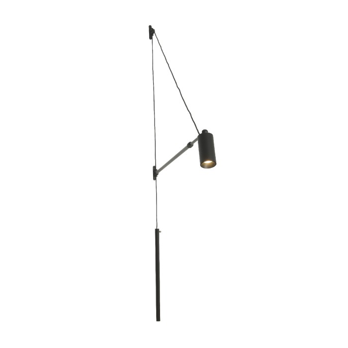 WALL LAMP SAND BLACK STEEL+ALUMINUM LED SMD 6W 3000K 430LM  IP20
