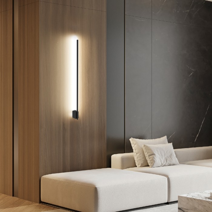 WALL LAMP SAND BLACK ALUMINUM+ METAL+ SILICON LED SMD 15W 3000K 531LM  IP20 
