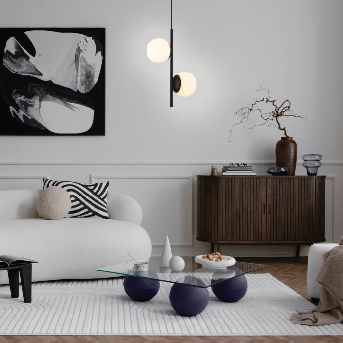 PENDANT LAMP SAND BLACK ALUMINUM+STEEL+PC LED SMD 10W 3000K 1100LM IP20  
