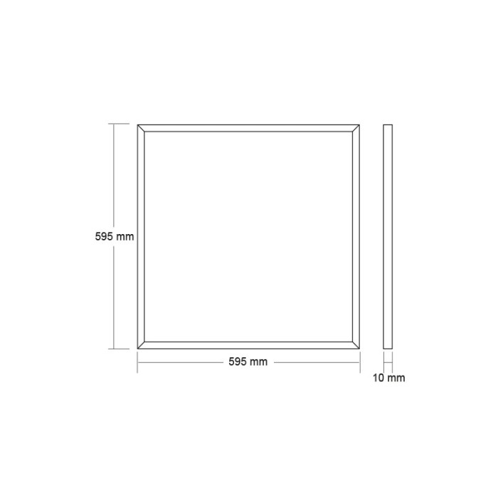 LED SLIMPANEL UGR<16 48W 595x595x10mm 4000K 3900LM Ra80230V AC