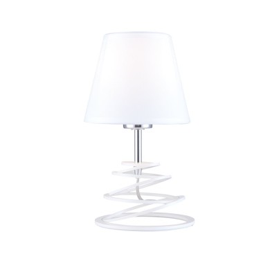TABLE LAMP WHITE SHADE1XE27 METAL SPIRAL LAGOS