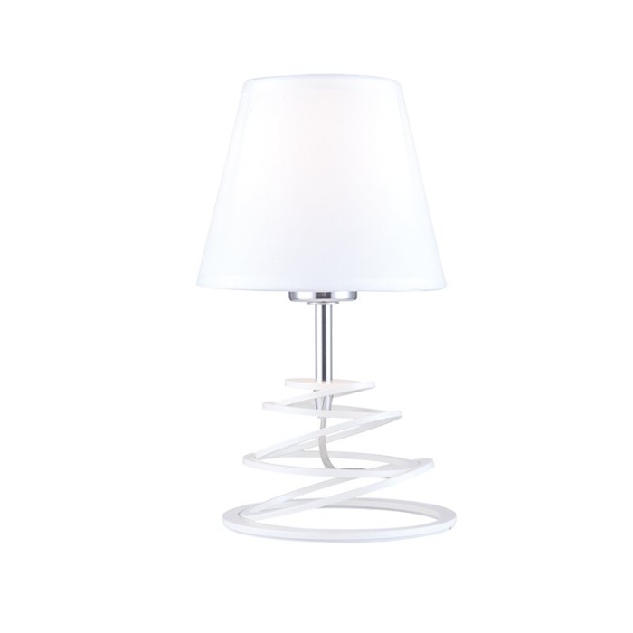 TABLE LAMP WHITE SHADE1XE27 METAL SPIRAL LAGOS