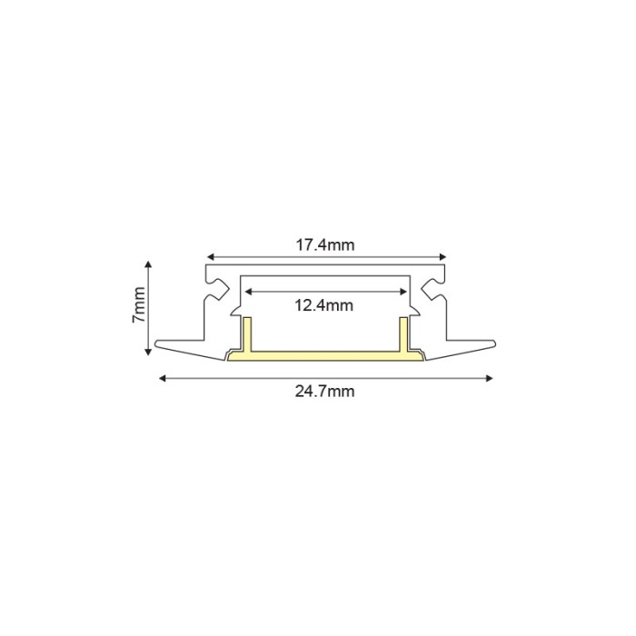 MINI ΠΡΟΦΙΛ ΑΛΟΥΜΙΝΙΟΥ ΜΕ ΟΠΑΛ ΚΑΛΥΜΜΑ 