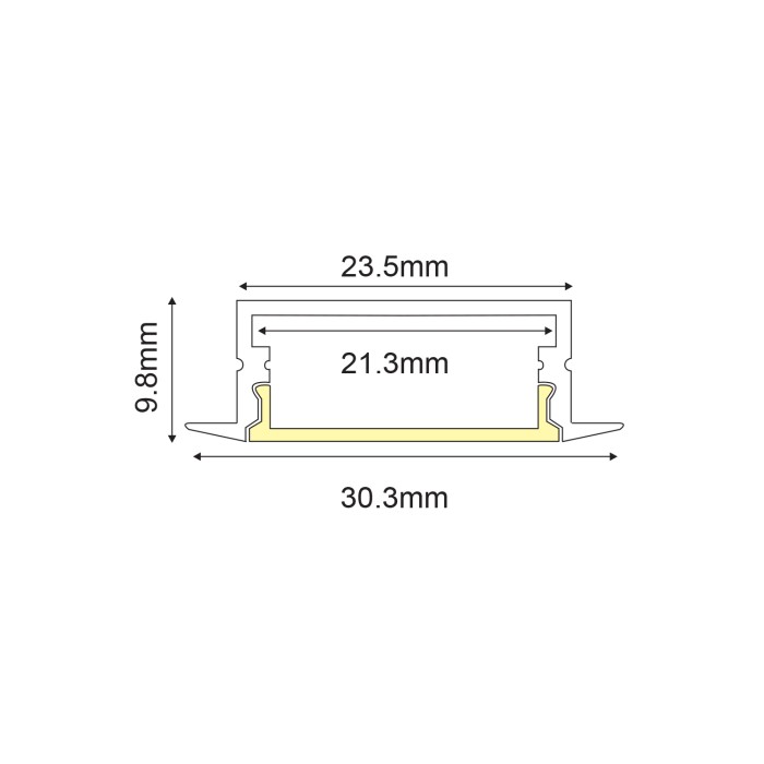 NORM ΠΡΟΦΙΛ ΑΛΟΥΜΙΝΙΟΥ ΜΑΥΡΟ ΜΕ ΟΠΑΛ ΚΑΛΥΜΑ 2m/pc