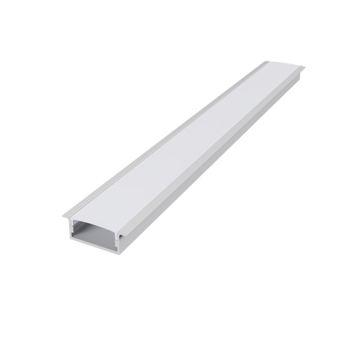 NORM ΠΡΟΦΙΛ ΑΛΟΥΜΙΝΙΟΥ ΛΕΥΚΟ ΜΕ ΟΠΑΛ ΚΑΛΥΜΑ 2m/pc