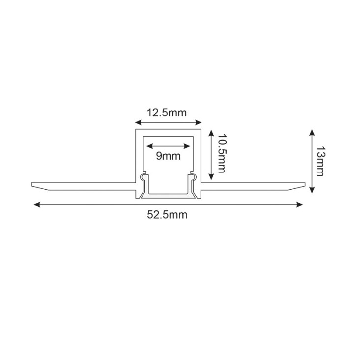 FLEXIBLE TRIMLESS ALUMINUM PROFILE P121FL WITH SILICON OPAL DIFFUSER 2m/pc