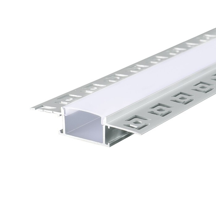 LOND ALUMINIUM PROFILE ΤRIMLESS WITH OPAL DIFUSSER 2m/pc