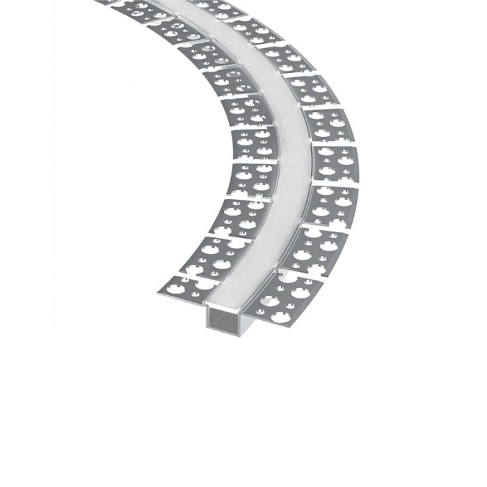 FLEXIBLE TRIMLESS ALUMINUM PROFILE P135FL WITH SILICON OPAL DIFFUSER 2m/pc