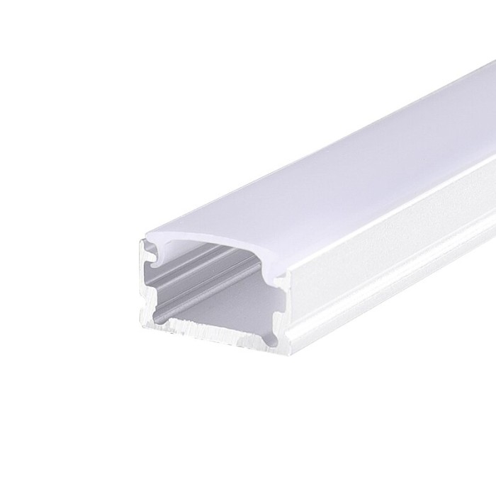 WHITE MICRO ALUMINUM PROFILE WITH OPAL PC DIFFUSER 2m/pc
